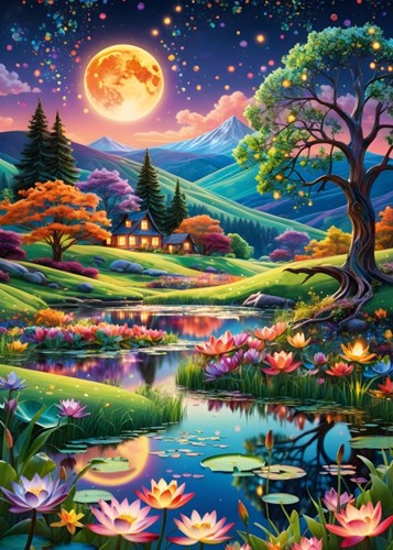 Alipson Puzzle Vollmondnacht - 500 Teile