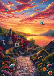 Alipson Puzzle puzzle Lake View - 500 pièces multicolore