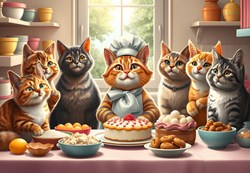 Alipson Puzzle puzzle chat Pastry Cats in Action - 1000 pièces