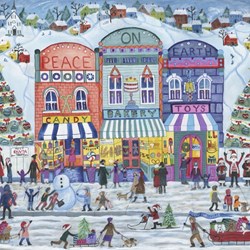 Alipson Puzzle puzzle de Noël Peace On Earth Christmas Village 1000 pièces