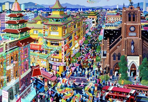 Alipson Puzzle San Francisco - China Town - 1000 Teile