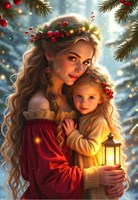 Alipson Puzzle puzzle de Noël mère fille 1000 pièces
