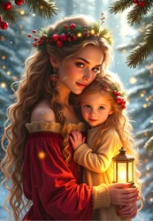 Alipson Puzzle puzzle de Noël mère fille 1000 pièces