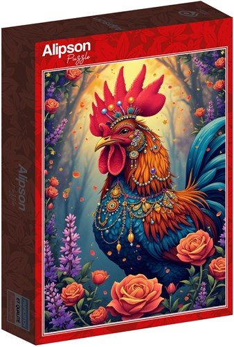 Alipson Puzzle - Le jardin secret du coq - puzzle coloré pour enfants-2