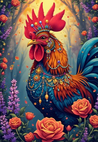 Alipson Puzzle - Le jardin secret du coq - puzzle coloré pour enfants