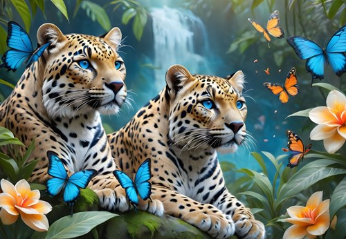 Alipson Puzzle Zwei Leoparden - 1000 Teile