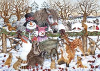 Alipson Puzzle bonhomme de neige puzzle d'hiver - 500 pièces amusement hivernal