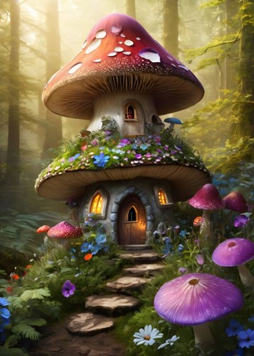 Alipson Puzzle puzzle Underwood Mushroom House 500 pièces jouet