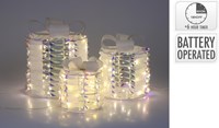 Home & Styling figurine cadeau 30cm LED arc-en-ciel set de 3 décoration