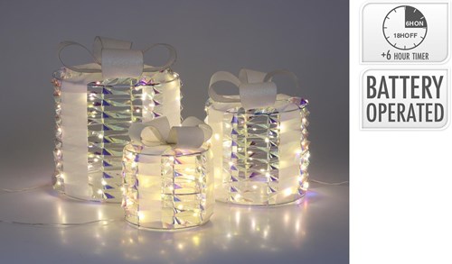 Home & Styling figurine cadeau 30cm LED arc-en-ciel set de 3 décoration