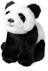 Living Nature peluche panda assis - jouet en peluche réaliste