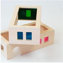Andreu Toys jeu de construction - Village transparent jeu éducatif en carton