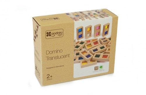 Andreu Toys jeu de dominos transparent éducatif carton multicolore-2
