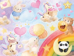Nathan puzzle animaux arc-en-ciel - 30 pièces - jouet coloré