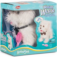 Tobar chien en peluche jouet Walking Westie avec télécommande