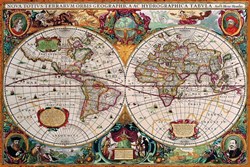 Eurographics puzzle carte du monde antique - 2000 pièces carton