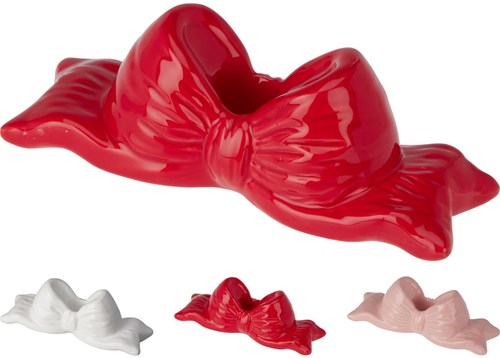 Home & Styling bougeoir céramique nœud 15cm décoration cadeau