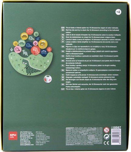 APLI Kids APLI - Jeu d'équilibrage de dinosaures en bois-2