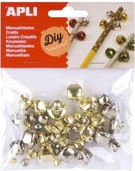Apli Apli Belletjes - Diverse maten - Goud en zilverkleurig - 40 stuk