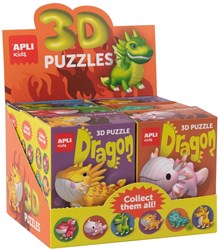 APLI Kids Puzzle 3D Dragons - Jouet éducatif 6 pièces