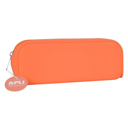APLI Kids trousse silicone orange - flexible et résistante à l'eau
