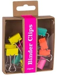 Apli Apli Fluor Collectie Foldback Clips 12 stuk