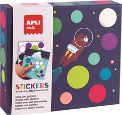 APLI Kids APLI - Boîte d'autocollants Fly to the Moon (avec 8 cartes et etc.)