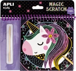 APLI Kids APLI - Livre de coloriage Happy Scratch (8 feuilles)
