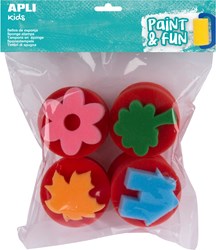 APLI Kids tampons mousse jumbo - set créatif de tampons pour enfants