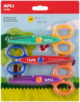 APLI Kids set de ciseaux créatifs loisirs 13,5 cm multicolore