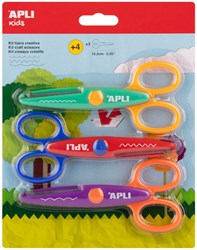 APLI Kids set de ciseaux créatifs loisirs 13,5 cm multicolore
