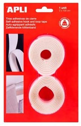 APLI Kids bande auto-agrippante blanche - matériau de fixation autocollant 2 x 100 cm