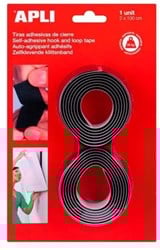 Apli Apli Klittenband Zwart - b: 2cm - l: 2 x 100 cm