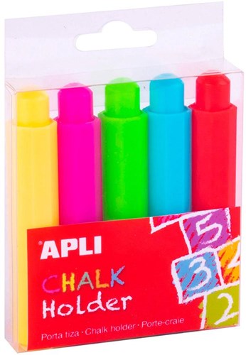 APLI Kids porte-craies - lot de 5 couleurs - école et maison