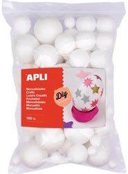 APLI Kids boules en polystyrène kit créatif - 100 pièces - tailles assorties