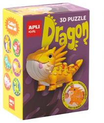 APLI Kids puzzle dragons jeu éducatif 3D carton multicolore