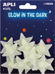 APLI Kids stickers glow in the dark petites étoiles 12 pièces décoration