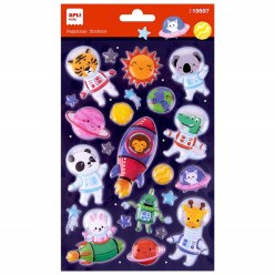 APLI Kids stickers animaux de l'espace - set créatif d'autocollants pour enfants