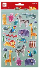 APLI Kids stickers animaux safari 28 pièces - autocollants créatifs