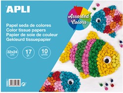 APLI Kids papier créatif papier de soie bloc 32x24 cm 10 couleurs