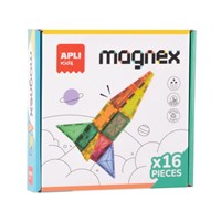 APLI Kids blocs de construction magnétiques transparents 18 pièces jouet éducatif