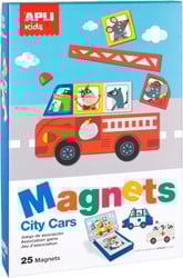 APLI Kids APLI - Carte Magnétique Véhicules (tableau 28x18cm, 25 aimants)