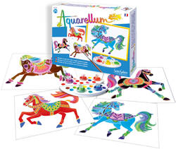 Sentosphère coffret peinture chevaux - Aquarellum Junior jouet créatif