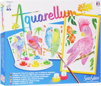 Sentosphère kit de peinture loisirs créatifs Aquarellum Junior perroquets animaux