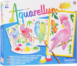 Sentosphère kit de peinture loisirs créatifs Aquarellum Junior perroquets animaux