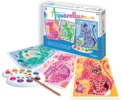 Sentosphère peinture - Aquarellum chats coffret créatif pour enfants