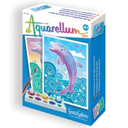 Sentosphère peinture aquarelle mini dauphins kit créatif