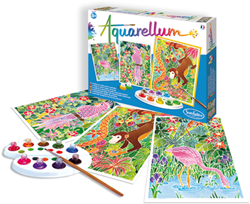 Sentosphère peinture aquarelle animaux tropicaux kit créatif enfants