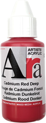Ara peinture acrylique peinture professionnelle Rouge Cadmium Foncé 100 ml