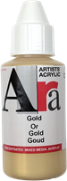Ara peinture acrylique or 100ml effet métallique pour peinture et loisirs créatifs